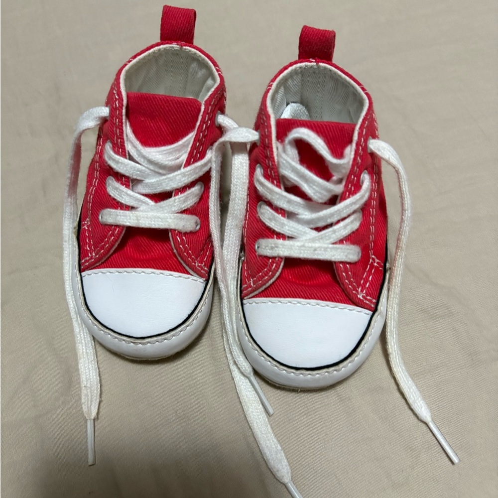 Converse Red High-Top Canvas Sneakers